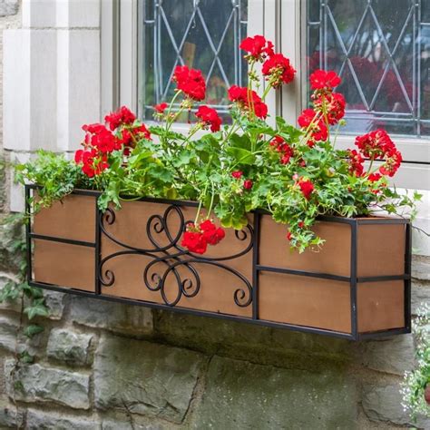 metal window box lowes|easy window boxes for deck.